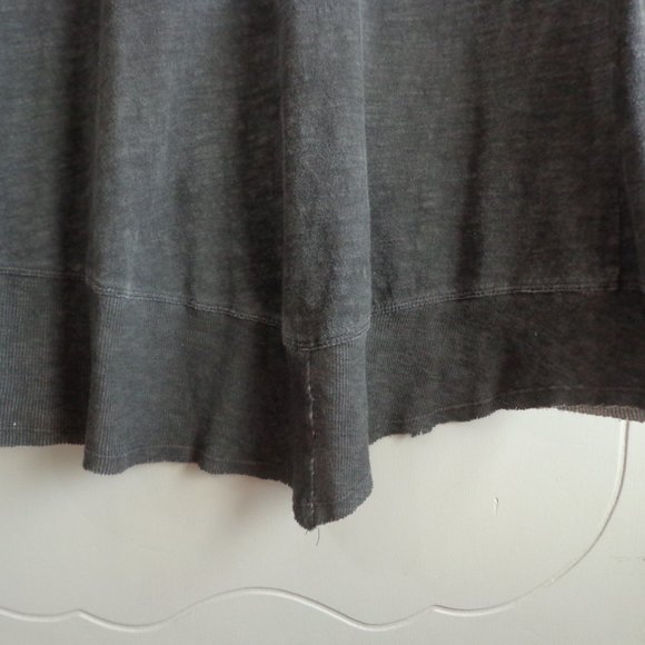 Lula B V-Neck Hi-Lo Heather Burn Out Tunic M Short Raglan Sleeves - Picture 13 of 16